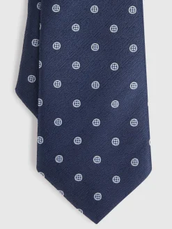 CORBATA JACQUARD MF AZUL MARINO