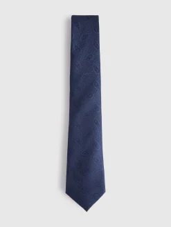 CORBATA JACQUARD MF AZUL MARINO