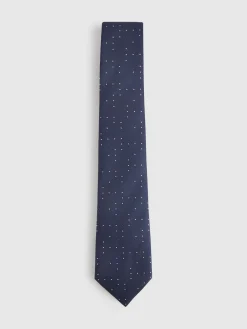 CORBATA JACQUARD MF AZUL MARINO