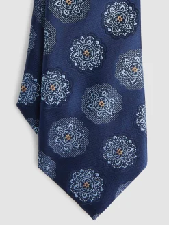 CORBATA JACQUARD MF AZUL MARINO