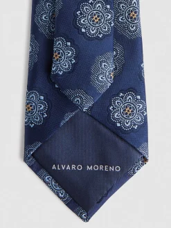 CORBATA JACQUARD MF AZUL MARINO
