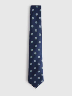CORBATA JACQUARD MF AZUL MARINO