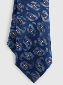 CORBATA JACQUARD MF AZUL MARINO