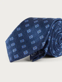 CORBATA JACQUARD MF AZUL MARINO
