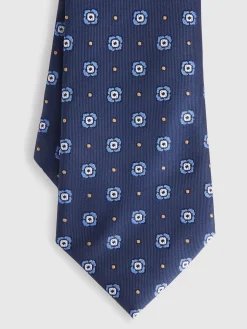 CORBATA JACQUARD MF AZUL MARINO