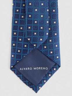 CORBATA JACQUARD MF AZUL MARINO