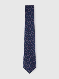 CORBATA JACQUARD MF AZUL MARINO