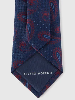 CORBATA JACQUARD MF AZUL MARINO