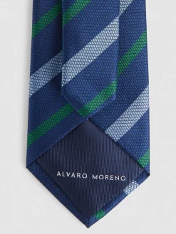 CORBATA JACQUARD MF AZUL MARINO