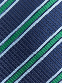 CORBATA JACQUARD MF AZUL MARINO