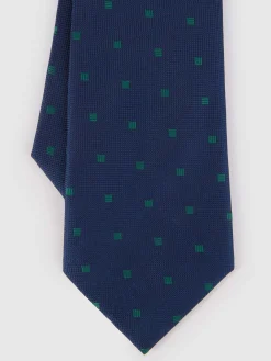 CORBATA JACQUARD MF AZUL MARINO