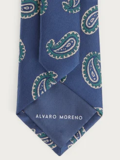 CORBATA JACQUARD MF AZUL MARINO