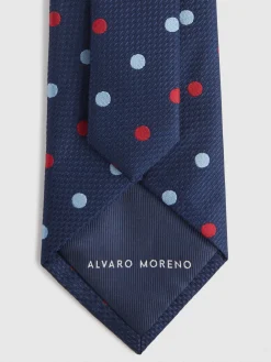 CORBATA JACQUARD MF AZUL MARINO