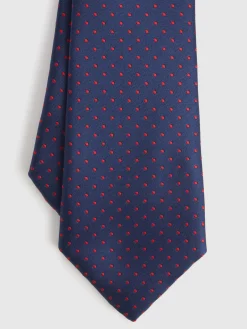 CORBATA JACQUARD MF AZUL MARINO