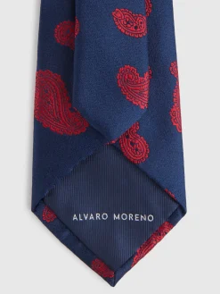 CORBATA JACQUARD MF AZUL MARINO