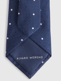 CORBATA JACQUARD MF AZUL MARINO