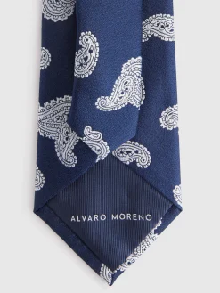 CORBATA JACQUARD MF AZUL MARINO