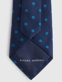 CORBATA JACQUARD MF AZUL MARINO