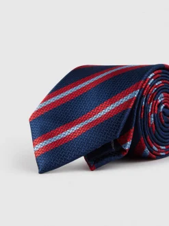 CORBATA JACQUARD MF AZUL MARINO