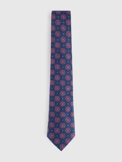 CORBATA JACQUARD MF AZUL MARINO