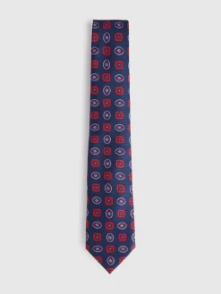 CORBATA JACQUARD MF AZUL MARINO