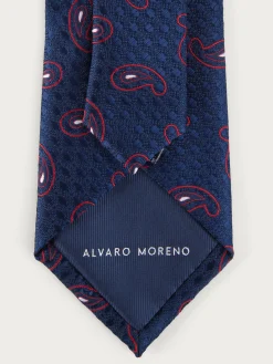 CORBATA JACQUARD MF AZUL MARINO