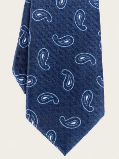 CORBATA JACQUARD MF AZUL MARINO