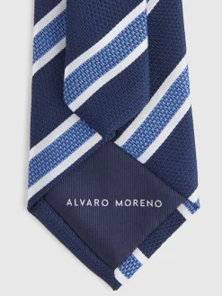 CORBATA JACQUARD MF AZUL MARINO
