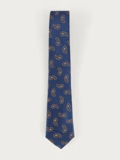 CORBATA JACQUARD MF AZUL MARINO