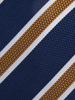 CORBATA JACQUARD MF AZUL MARINO