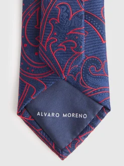 CORBATA JACQUARD MF AZUL MARINO
