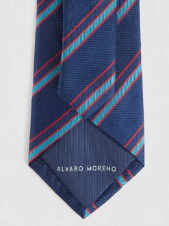 CORBATA JACQUARD MF AZUL MARINO
