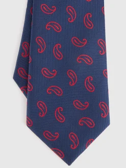 CORBATA JACQUARD MF AZUL MARINO