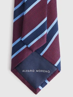 CORBATA JACQUARD MF AZUL MARINO