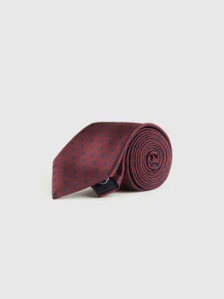 CORBATA JACQUARD MF BURDEOS