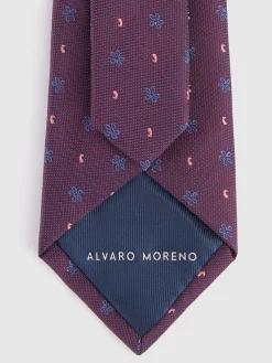 CORBATA JACQUARD MF BURDEOS
