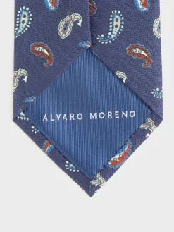 CORBATA PRINTED AZUL MARINO