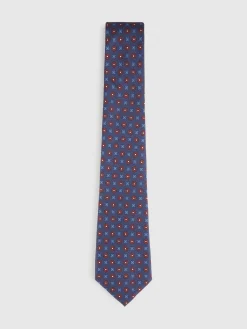 CORBATA PRINTED AZUL MARINO