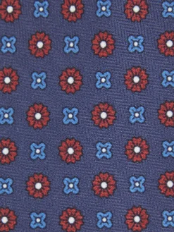 CORBATA PRINTED AZUL MARINO