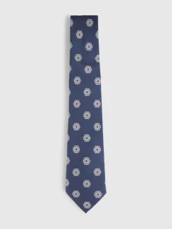 CORBATA PRINTED AZUL MARINO