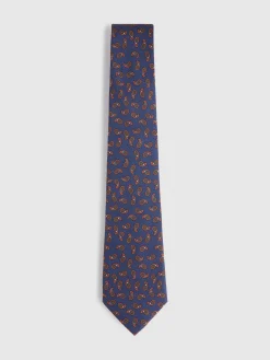 CORBATA PRINTED AZUL MARINO