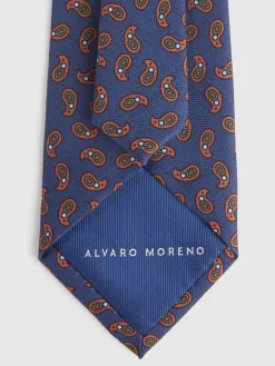 CORBATA PRINTED AZUL MARINO