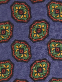 CORBATA PRINTED AZUL MARINO