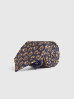 CORBATA PRINTED AZUL MARINO