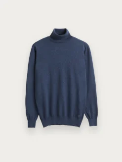 JERSEY ROLL COLLAR AZUL