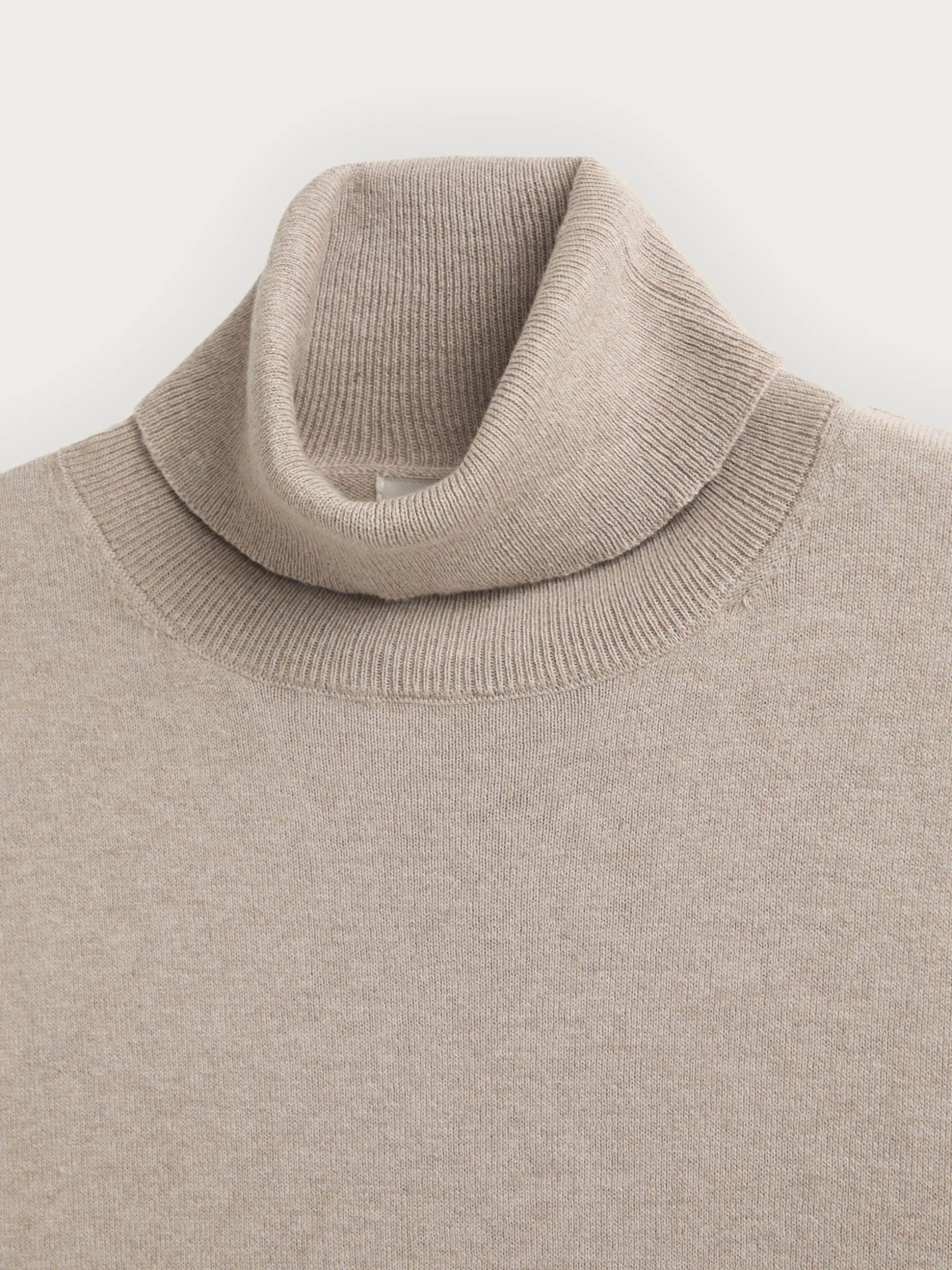 JERSEY ROLL COLLAR BEIGE