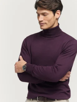 JERSEY ROLL COLLAR BURDEOS