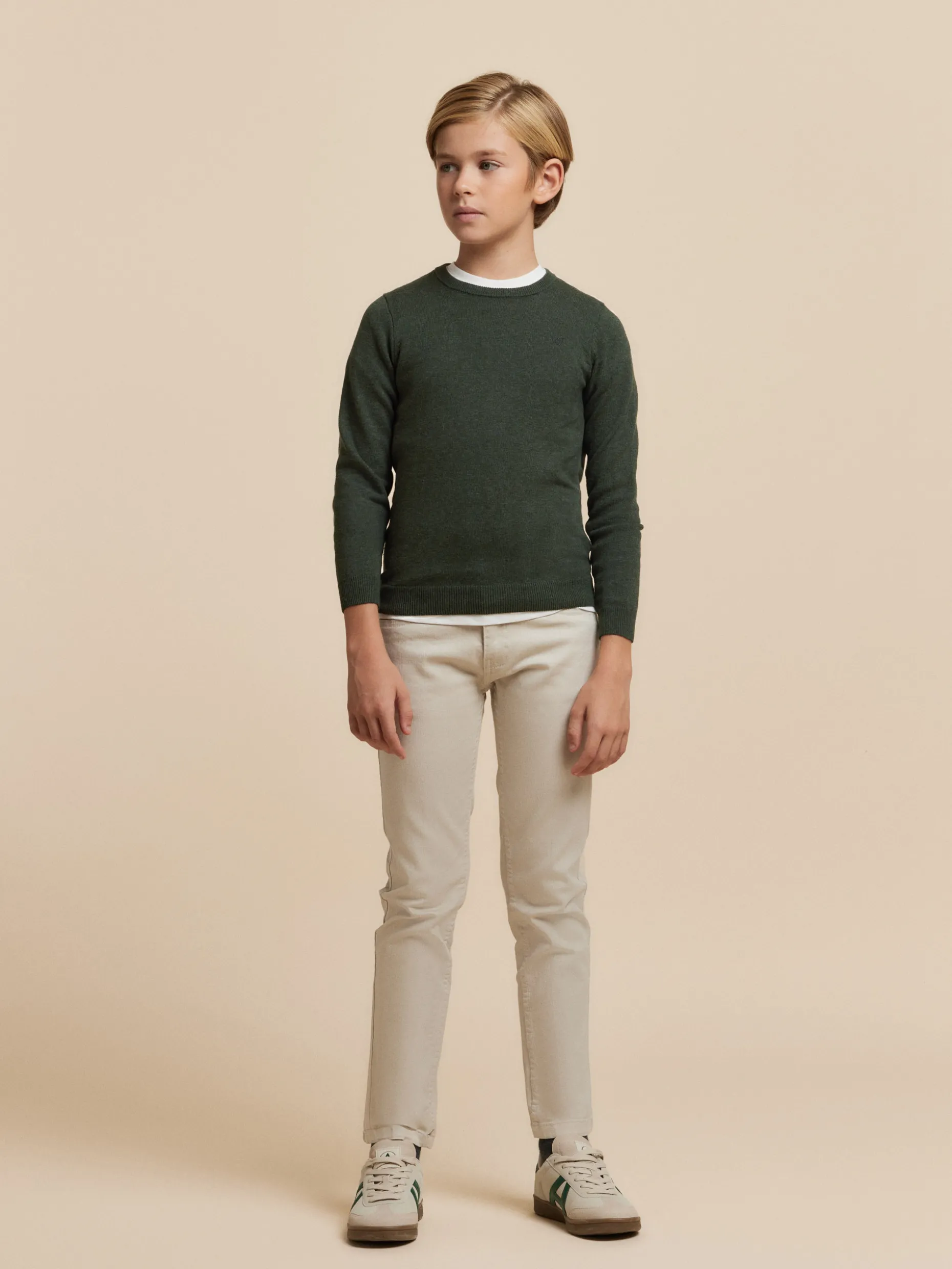 JERSEY ROUND NECK KIDS VERDE