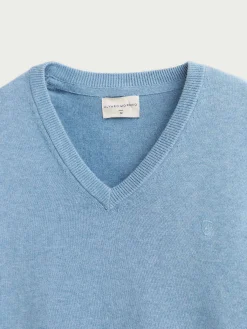 JERSEY V-NECK TRENDY CELESTE