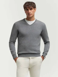 JERSEY V-NECK TRENDY GRIS